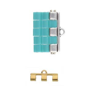 Accesorii metalice - Cymbal PIPERI III pentru margele Tila placat argint antichizat