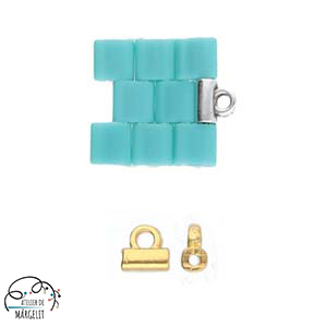 Cymbal SOROS pentru margele Tila placat argint antichizat [4]