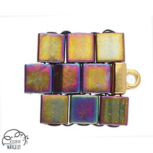 Cymbal SOROS pentru margele Tila placat argint antichizat [3]