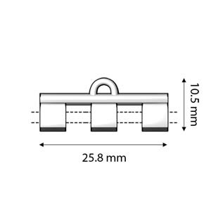 Cymbal PIPERI III pentru margele Tila placat aur 24K [1]