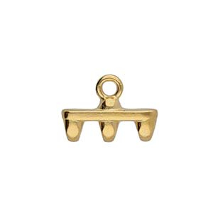 Accesorii Cymbal pentru margele cehesti - Cymbal ROZOS III pentru margele Superduo alama antichizata