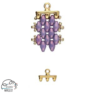 Cymbal ROZOS III pentru margele Superduo placat aur 24K [1]