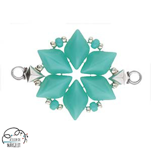 Accesorii metale comune - Cymbal KLEFTIKO pentru margele Gemduo placat argint antichizat