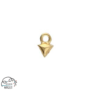 Accesorii metale comune - Cymbal KLEFTIKO pentru margele Gemduo placat cu aur 24K
