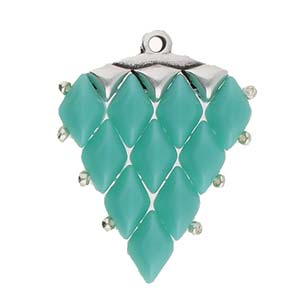 Accesorii Cymbal pentru margele cehesti - Cymbal VANI III pentru margele Gemduo placat argint antichizat