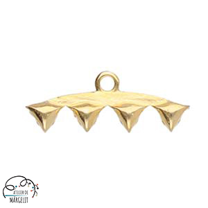 Accesorii metale comune - Cymbal VANI IV pentru margele Gemduo placat aur 24K
