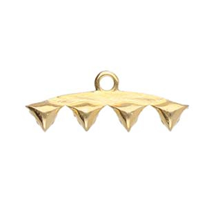 Accesorii Cymbal pentru margele cehesti - Cymbal VANI IV pentru margele Gemduo placat aur 24K