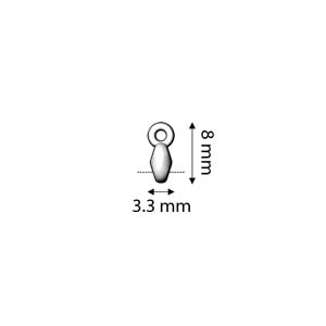 Cymbal VOURKOTI pentru margele Superduo alama antichizata [1]