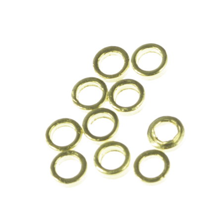 Accesorii metalice - Distantier, alama placata cu aur, D 3 mm, gros. 1 mm