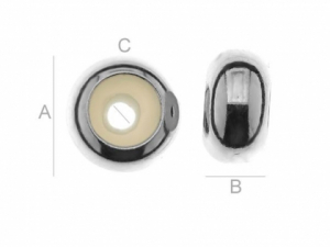Accesorii argint - Distantier argint 925 cu interiorul siliconat