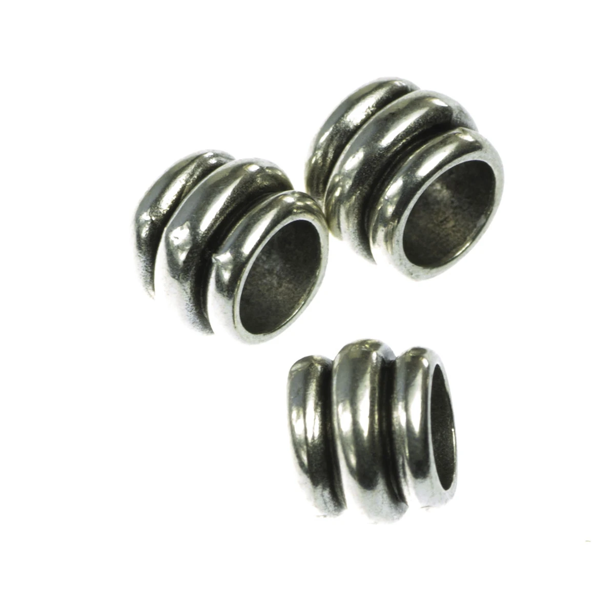 Distantiere - Distantier cilindric, zamac placat cu argint, L 6 mm, D 7.5 mm, orif. 5 mm