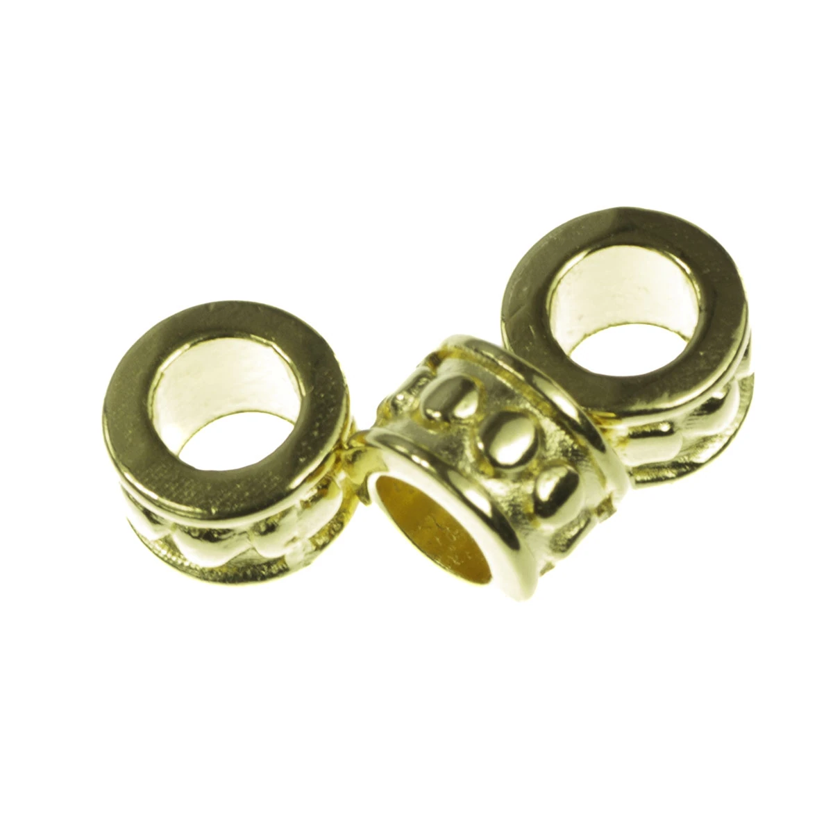 Distantiere - Distantier cilindric, zamac placat cu aur, l 4 mm, D 5.5 mm, orif. 3 mm