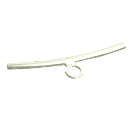 Capacele distantiere margele tuburi - Distantier cu za de prindere, argint 925, lungime 25 mm, grosime 2 mm