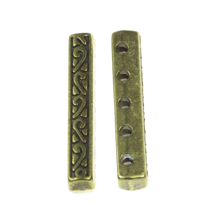 Accesorii metalice - Distantier multisir, zamac placat cu alama, 25x4 mm, gros. 4.5 mm
