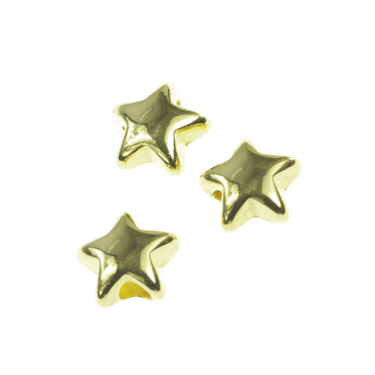 Distantiere - Distantier stea, zamac placat cu aur, 6x6 mm, gros. 3 mm