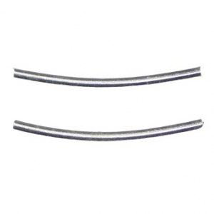 Accesorii metale comune - Distantier tub curbat placat cu argint L 2 cm