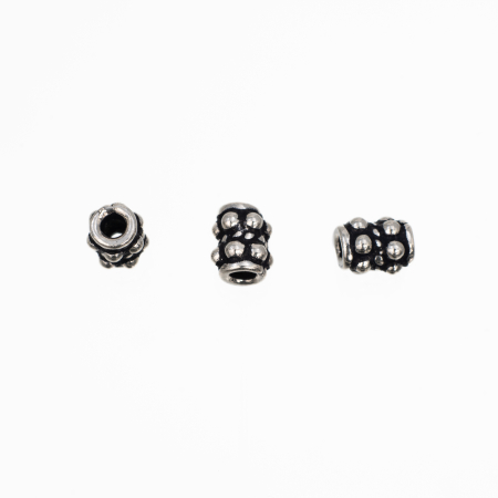 Distantiere, argint 925 antichizat, lungime 5.5 mm, diametrul 4.5 mm [1]