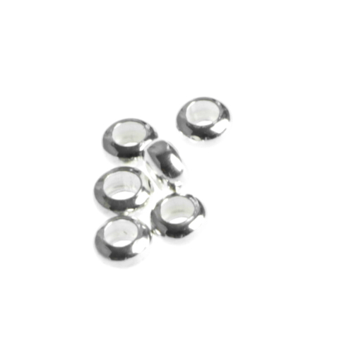 Capacele distantiere margele tuburi - Distantiere, argint 925, grosime 1.5 mm, diametrul 3 mm