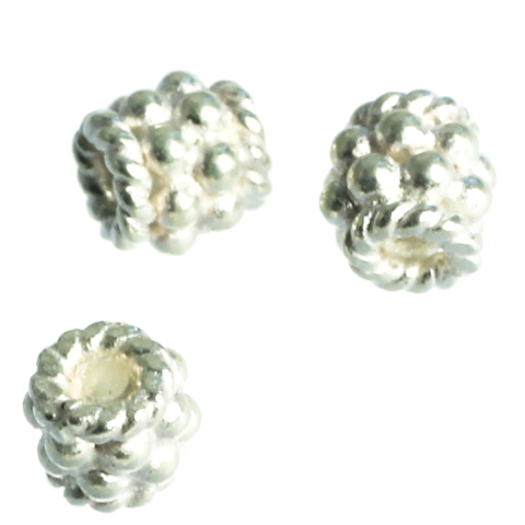 Capacele distantiere margele tuburi - Distantiere, argint 925, lungime 4 mm, diametrul 4 mm