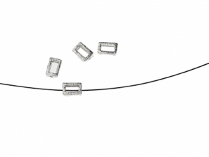 Accesorii argint - Distantiere dreptunghiulare argint 925 L 11 mm