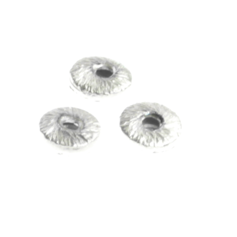 Capacele distantiere margele tuburi - Distantiere texturate, argint 925, diametrul 4 mm