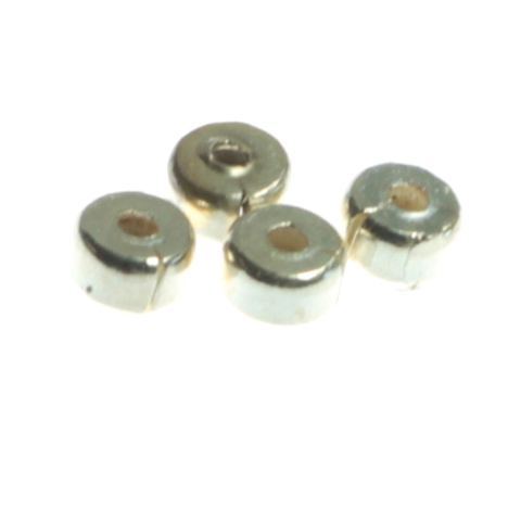 Capacele distantiere margele tuburi - Distatiere cilindrice, argint 925, latime 2 mm, diametrul 3 mm
