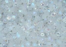 Margele Cehia - Fire polished 3 mm Crystal Etched AB Full