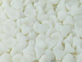 Flower Cup Beads 7 x 5 mm Chalk White