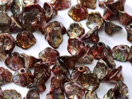 Flower Cup Beads 7 x 5 mm Crystal Magic Wine