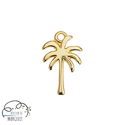 Accesorii metale comune - Pandantiv palmier zamac placat cu aur 24K