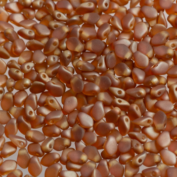 Margele Cehia - Gekko 3x5 mm Crystal Apricot Medium Matted inchis