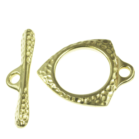Accesorii metalice - Inchizatoare, aliaj placat cu aur, 25x18 mm, gros. 2 mm