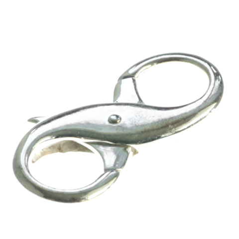 Inchizatori si terminatii lant - Inchizatoare dubla cu arc, argint 925, lungime 29 mm, diametrul 14 mm