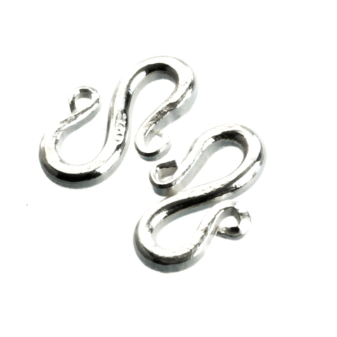 Inchizatori si terminatii lant - Inchizatoare in forma de S, argint 925, lungime 14 mm