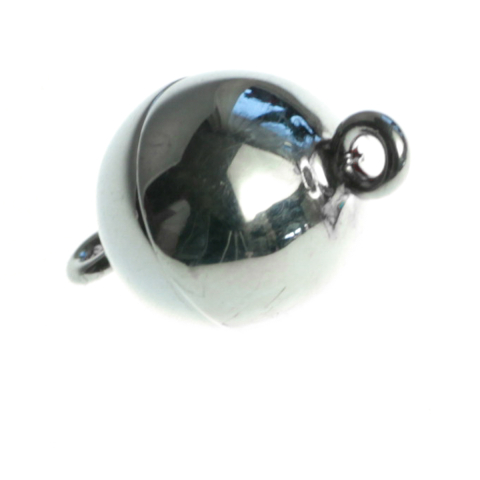 Inchizatori si terminatii lant - Inchizatoare magnetica, argint 925, diametrul 12 mm