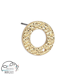 Baza cercei 16 mm zamac placat cu aur 24k cu pinul din titaniu [0]