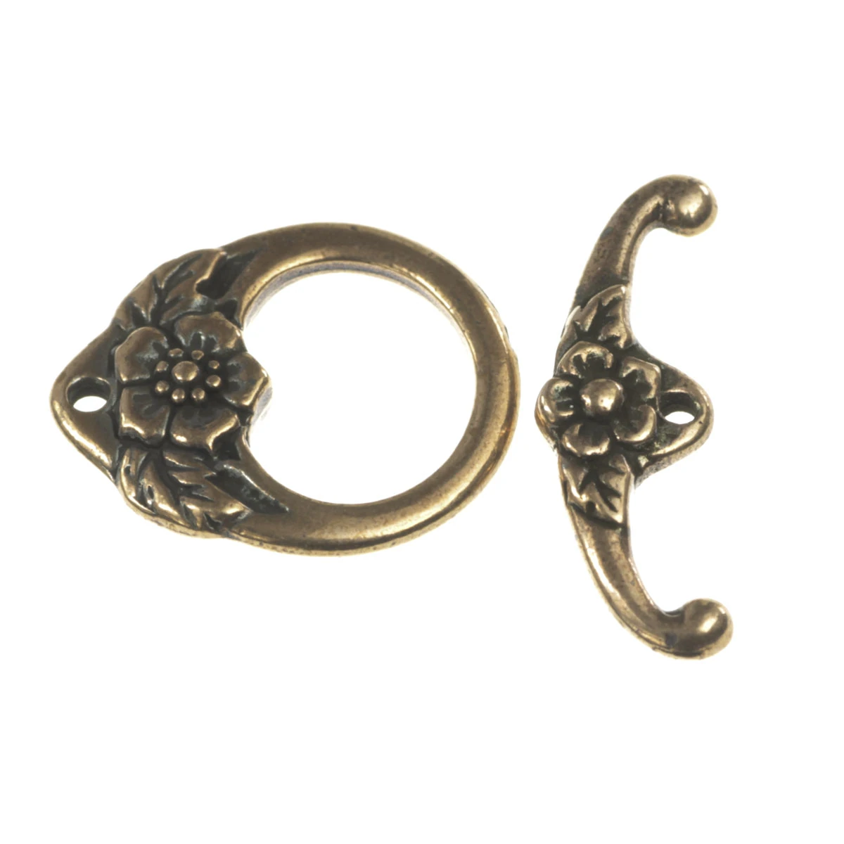 Inchizatori, terminatii lant, conuri - Inchizatoare togle, aliaj placat cupru antichizat, 20x16 mm