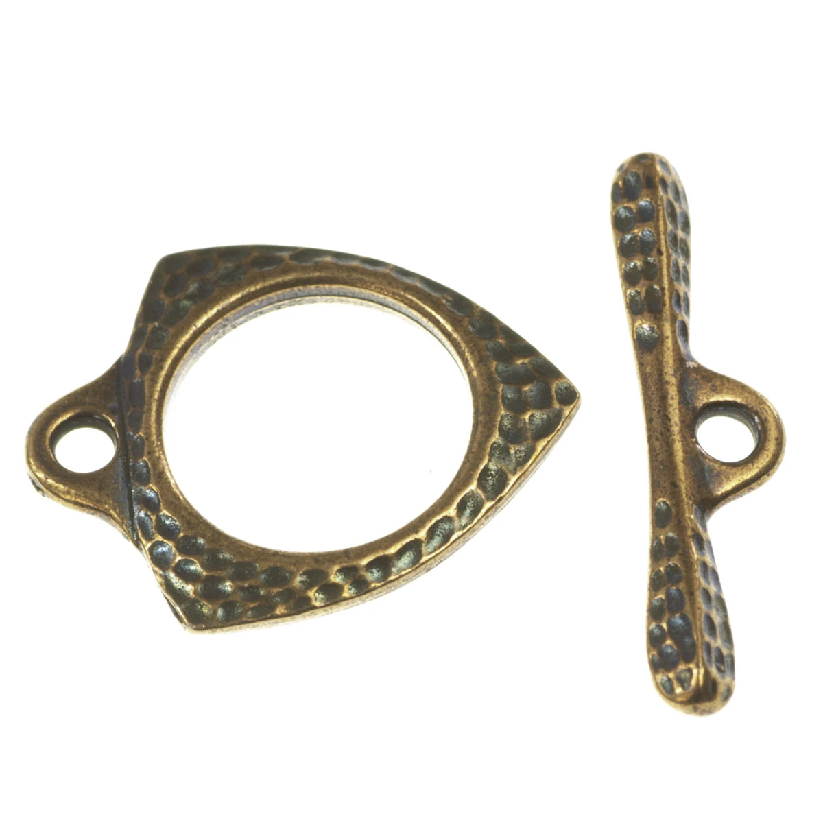 Inchizatori, terminatii lant, conuri - Inchizatoare togle, aliaj placat cupru antichizat, 25x20 mm