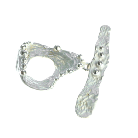 Inchizatori si terminatii lant - Inchizatoare togle texturata, argint 925, lungime 21 mm