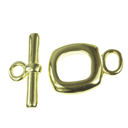 Accesorii metalice - Inchizatoare, zamac placat cu aur, 22x15 mm, gros. 2 mm