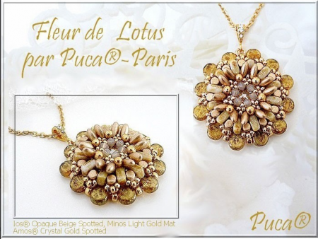 Margele Ios Par Puca 2,5 X 5,5 mm Opaque Mix Amethyst/Gold Ceramic Look [2]
