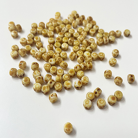Margele Par Puca - Margele Kalos Par Puca 4X3 mm Frost Anis Tweedy