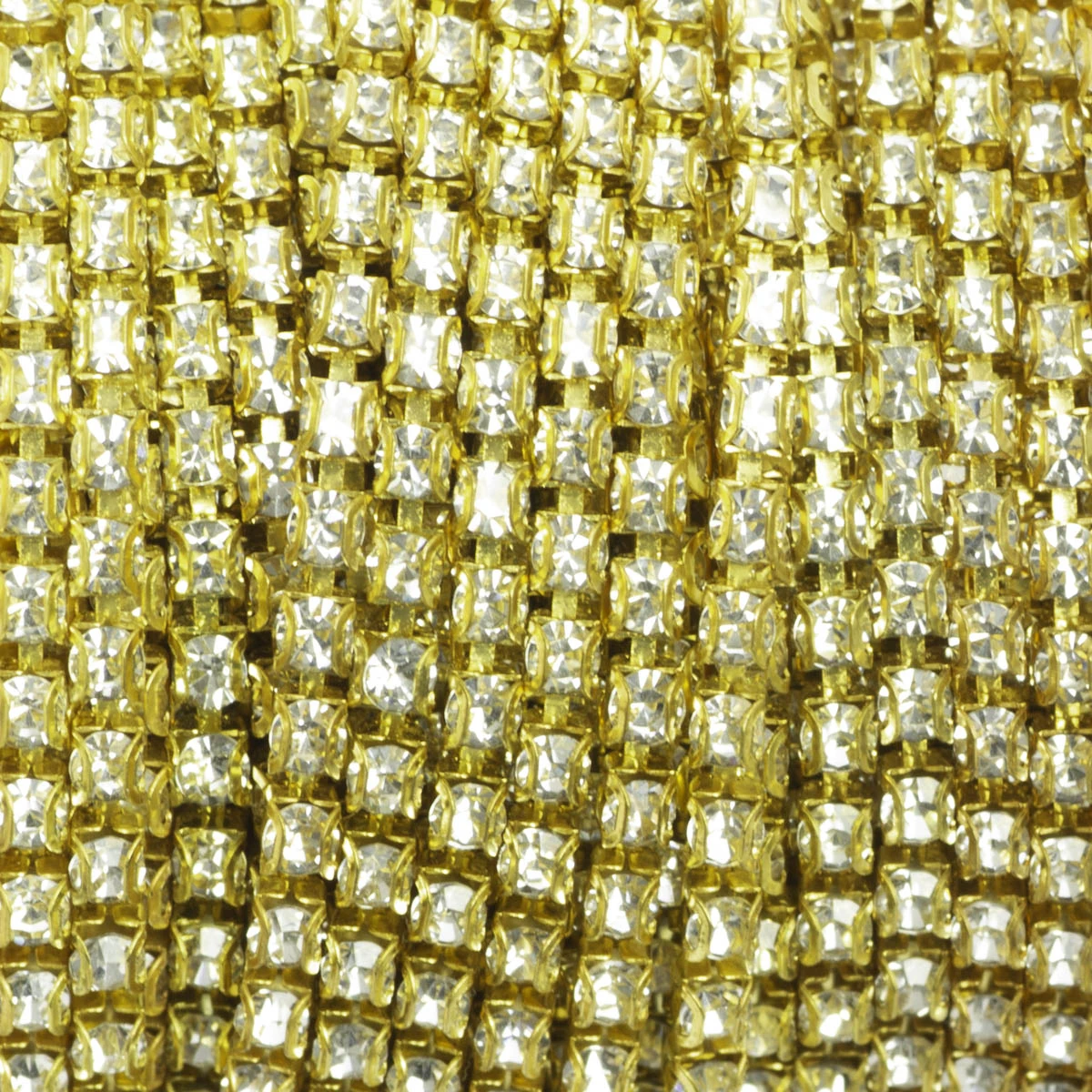 Lanturi - Lant auriu cu stras rhinestone cristal