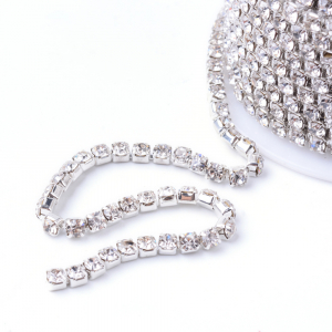 Lant cu stras rhinestone alb cristal [2]