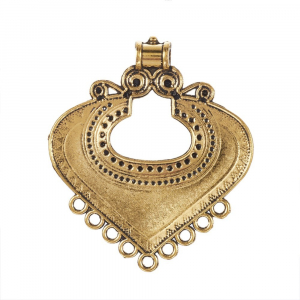 Accesorii metale comune - Link Chandelier stil Tibetan auriu antichizat dimensiunea 61x53x2mm