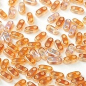 Margele Cehia - Margele cehesti Bar Crystal Orange Rainbow 2hole