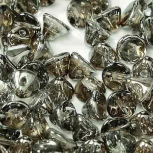 Margele Cehia - Margele cehesti Button 4 mm Crystal Chrome