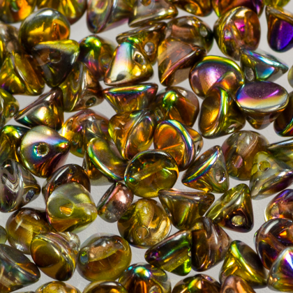Margele cehesti Button 4 mm Crystal Magic Green [0]