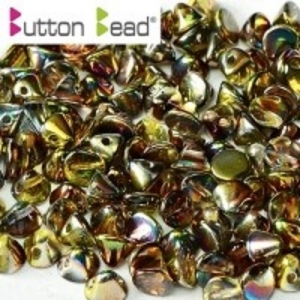 Margele Cehia - Margele cehesti Button 4 mm Crystal Margintic Green