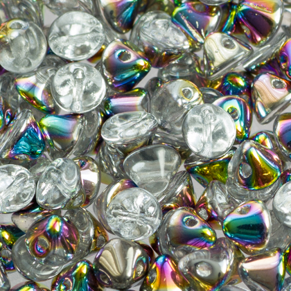 Margele cehesti Button - Margele cehesti Button 4 mm Crystal Vitrail